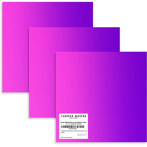 Pink To Purple Cold Color Changing Vinyl For Cricut 12x12 | Desertcart ...