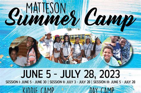 The Matteson Summer Camp is open for registration at the Matteson ...
