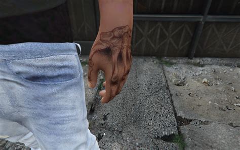 Skeleton Hand Tattoo for franklin [Addon/Replace] - GTA5-Mods.com