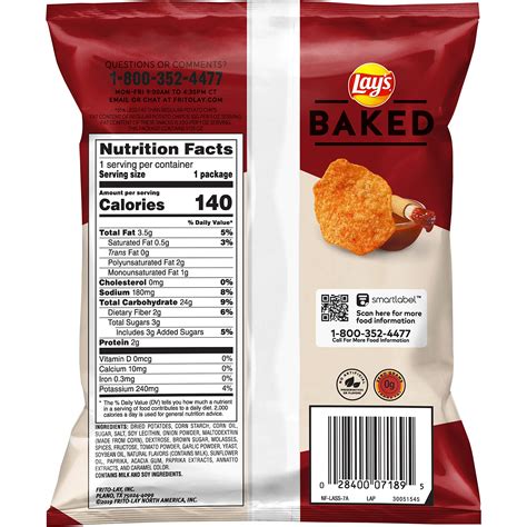 Lays Barbecue Nutrition Facts at Lara Roberts blog