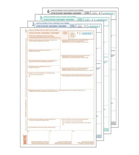 Tanjashop.com - Carnet CMR NCR Transport international 4 copies