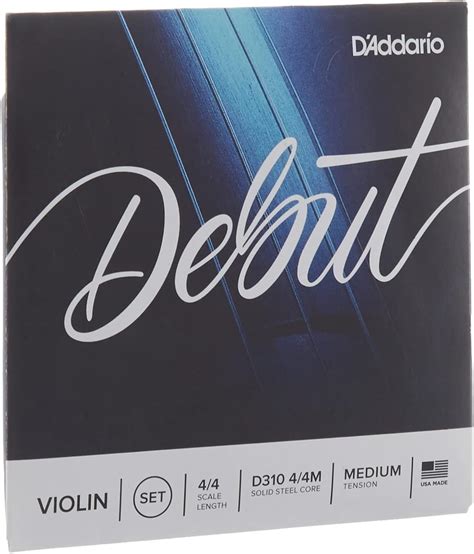 D'Addario Debut Violin String Set, 4/4 Scale, Medium Tension : Amazon ...