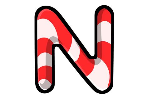 Christmas Alphabet Letter N Graphic by holycatart · Creative Fabrica
