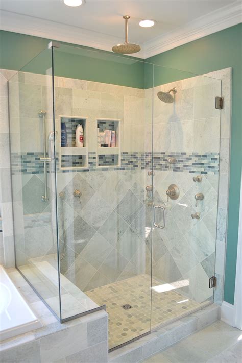 Tiled Walk In Shower Size