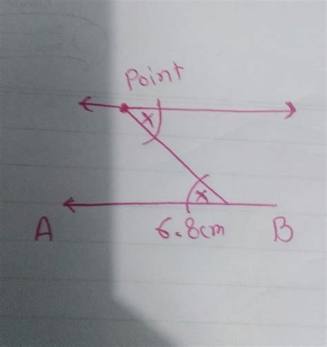 Draw a line segment AB=6.8 CM. Take any point outside it. Using ruler ...