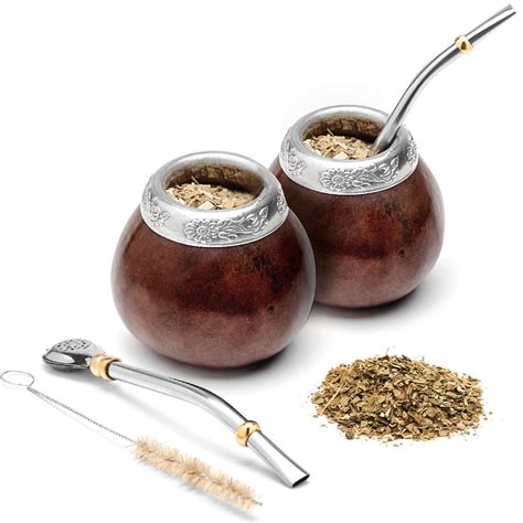 Buy BALIBETOV Yerba Mate Gourd Set (Original Natural Handmade Yerba ...