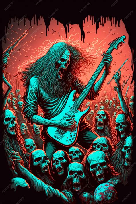 Premium Photo | A poster for a concert called heavy metal band heavy ...
