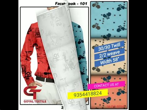 mens cotton shirt fabric - 40/40 Cotton Twill Bio Finish For Shirting ...