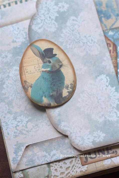 Buy Easter Lapbook Junk Journal Kit French Rabbit Vintage Online in ...