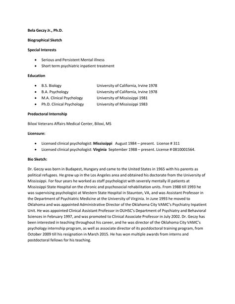 What Is A Brief Biographical Sketch at Jaime Arndt blog