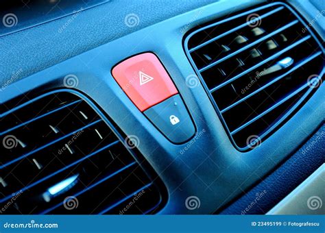 Red hazard light in car stock image. Image of emergency - 23495199