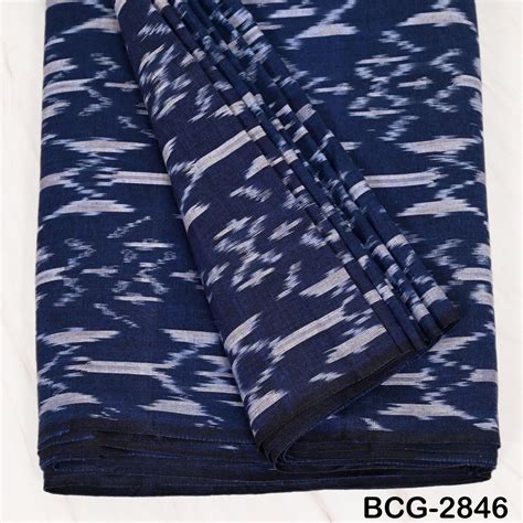Navy Blue Indian Ikat Cotton fabric sold By Yard Handwoven Yarn Dyed K ...
