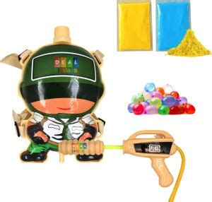 DEALbindaas Little Boy Tank Holi Water Gun Toy Pressure Pichkari & Back ...