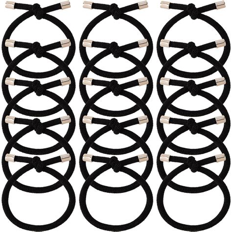 Amazon.com : KIKOOD 15pcs Black Elastic Hair Ties Ponytail Holders for ...