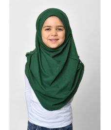Hunter Green Slip-on Polo Cotton | Slip-on Kids Hijab | Islamicshop