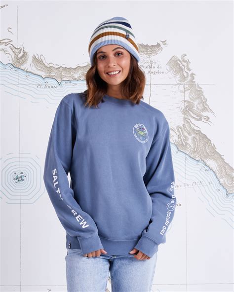 BLUE CRABBER BOYFRINED CREW - Harbor Blue | Salty Crew Australia