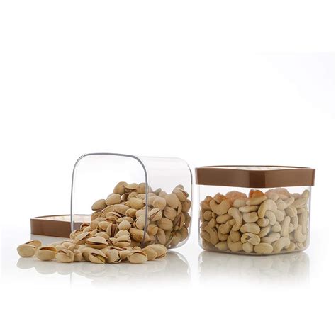 Buy Happy Home Kart Fresh N Push Plastic Container (Set of 2) Cereal ...