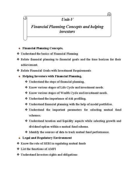 Module 5 - abuot management - Financial Planning Concepts. Understand ...