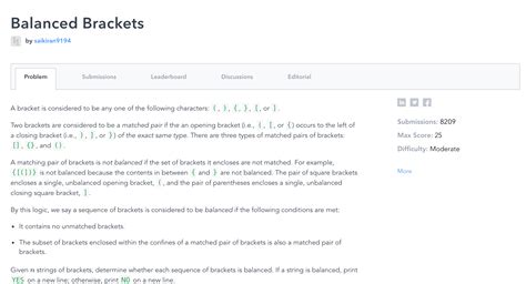 Image result for Balanced Brackets HackerRank Solution
