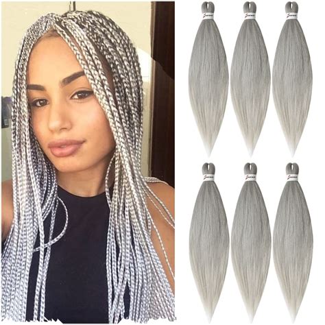 Buy Xiaofeng 6 Packs Pre Stretched Braiding Hair Extension 20 Inch Long ...
