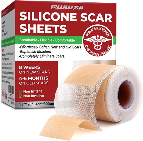Amazon.com : FUNNIR Silicone Scar Sheets, Tape, Strips - Healing Keloid ...