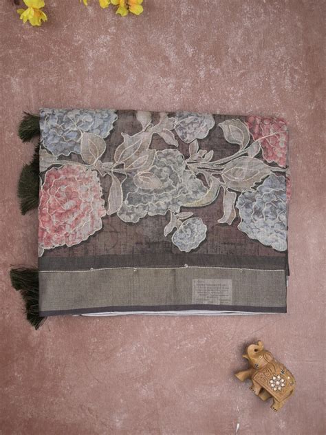 Lenin tissue fancy sarees by Kaladhar sarees and fabrics