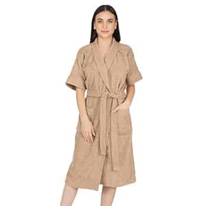 Rangoli Noble Cotton Microfibre Premium Bathrobes For Women | 400 Gsm ...