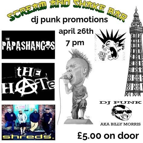 Punk Night at Scream and Shake!, Scream & Shake Horror Bar, Blackpool ...