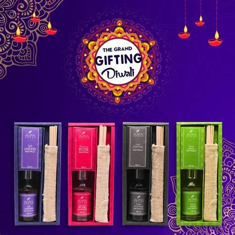 Reed Diffuser Oil & Gift Set - AuraDecor Reed Diffuser Gift Set with ...