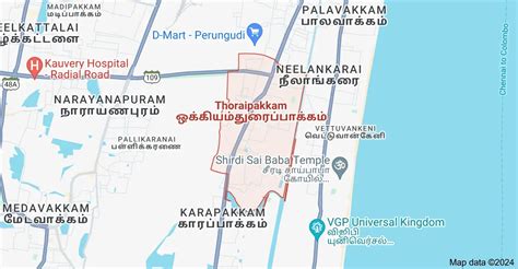 Thoraipakkam, Chennai - Map, Pincode, Property Rates, Photos & Reviews 2026
