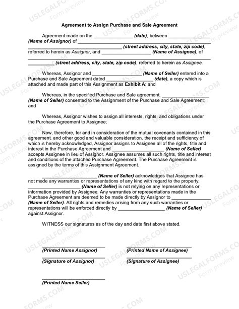 Illinois Agreement to Assign Purchase and Sale Agreement | US Legal Forms