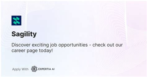 SAGILITY LTD Career Page | Jobs