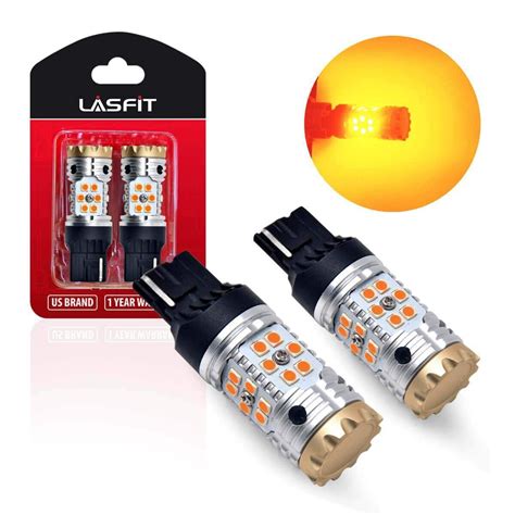 Lasfit 7440 W21W WY21W LED Turn Signal Light Blinker Bulbs with CANBUS Anti Hyper Flash, No Load ...