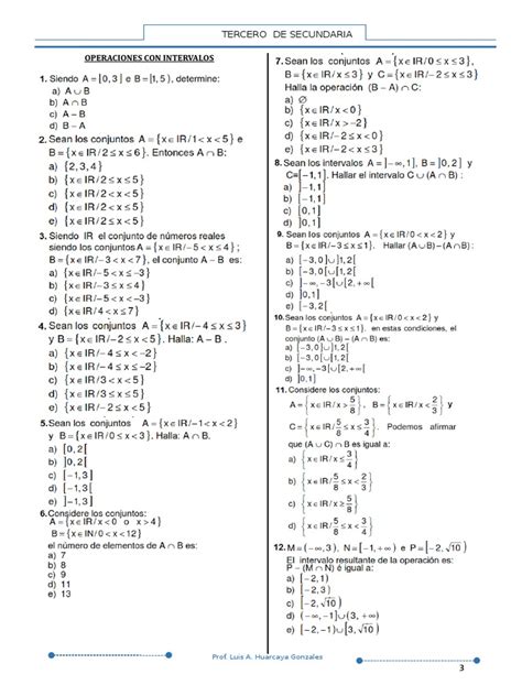 Image result for Operaciones Con Intervalos