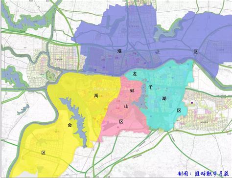 蚌埠市最新区域划分地图展示_地图分享