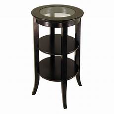 Wood End Table With Glass Top by Winsome Wood Genoa Espresso Glass Top End Table 92318 Wood End Table With Glass Top