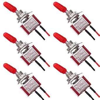 weideer 6pcs Sub-Mini Toggle Rocker Switch ON/Off 2 Position 2 Pin SPST ...