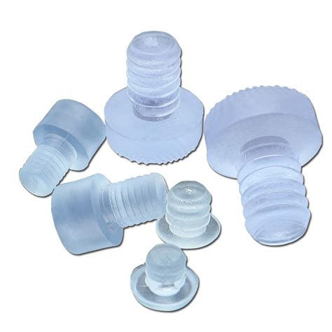 Glass Top Table Bumpers with Stem, 30 Pcs Clear Rubber Bumpers,Anti ...