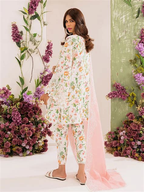 Aster | 3 PC Unstitched French Garden – Panaache Indians