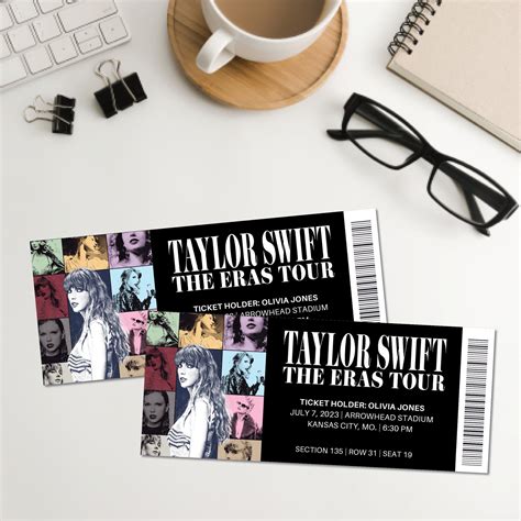 Taylor Swift the Era's Tour Concert Ticket for Gifting or Memorabilia ...
