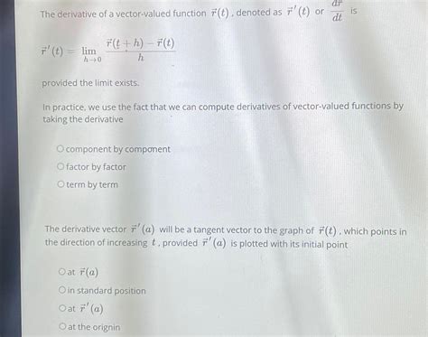 Image result for Vector-valued function Derivatives