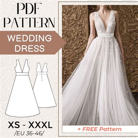 Sewing PATTERN Women Wedding Prom Dress Women Patterns Digital PDF ...