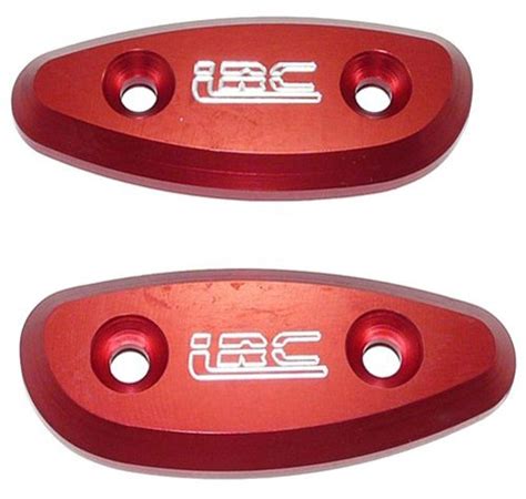 Yana Shiki A2802RLRC Red Mirror Block-Off Engraved with LRC for Suzuki ...