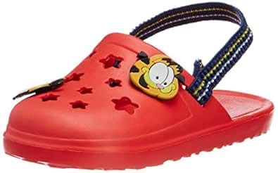 Buy Garfield Boy's Red Vinyl Clogs and Mules - 8C UK at Amazon.in