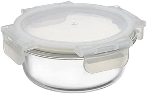 Buy Amazon Brand - Solimo Borosilicate Glass Container with Safe Lock ...