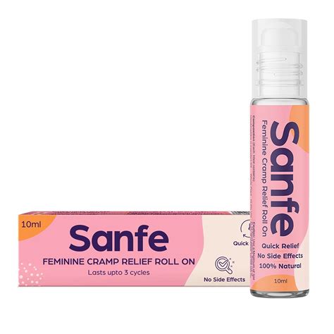 Sanfe Feminine Cramp Relief Roll On for instant relief from period pain ...