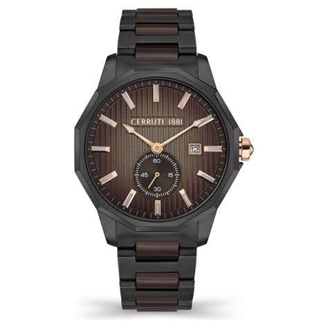 Cerruti 1881 Brown Dial Stainless Steel Strap Watch for Men CECIWGH211 ...