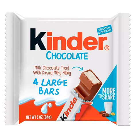 Kinder Chocolate with Creamy Milky Filling Candy Bars - King Size ...