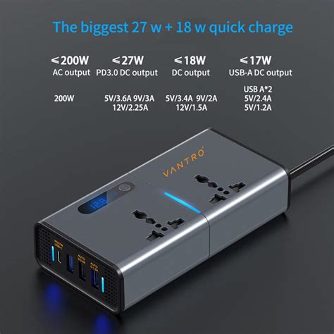 12VDC to 220VAC 200W Car Power Inverter Laptop Charger | Makerbazar