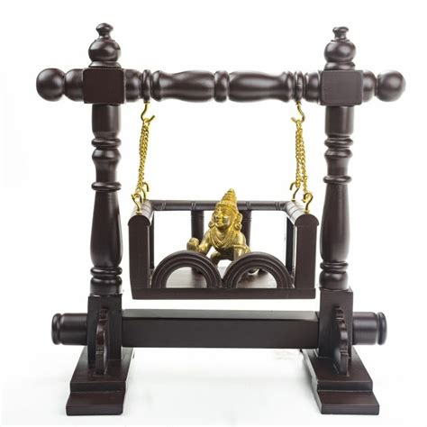 Handcrafted Wooden Jhula for Lord Krishna – Cycle.in